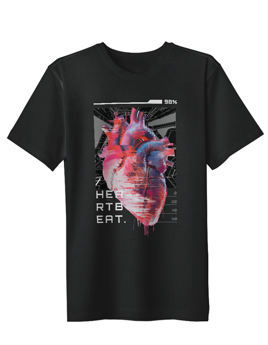 Women's Feel the Pulse of Style with the Heart Beat T-Shirt