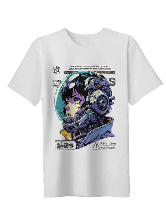 Women’s Astronaut Half Sleeve Round Neck T-Shirt – Space Graphic Tee