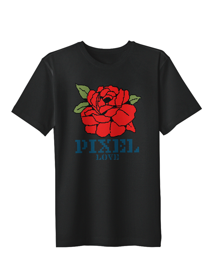 Rose in Pixels Woman's T shirt – Because Your Style Deserves More